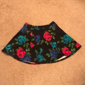 Floral flare skirt